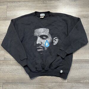 Drake Crewneck Sweatshirt Hip-Hop Size M Discus Athletics Black Retro
